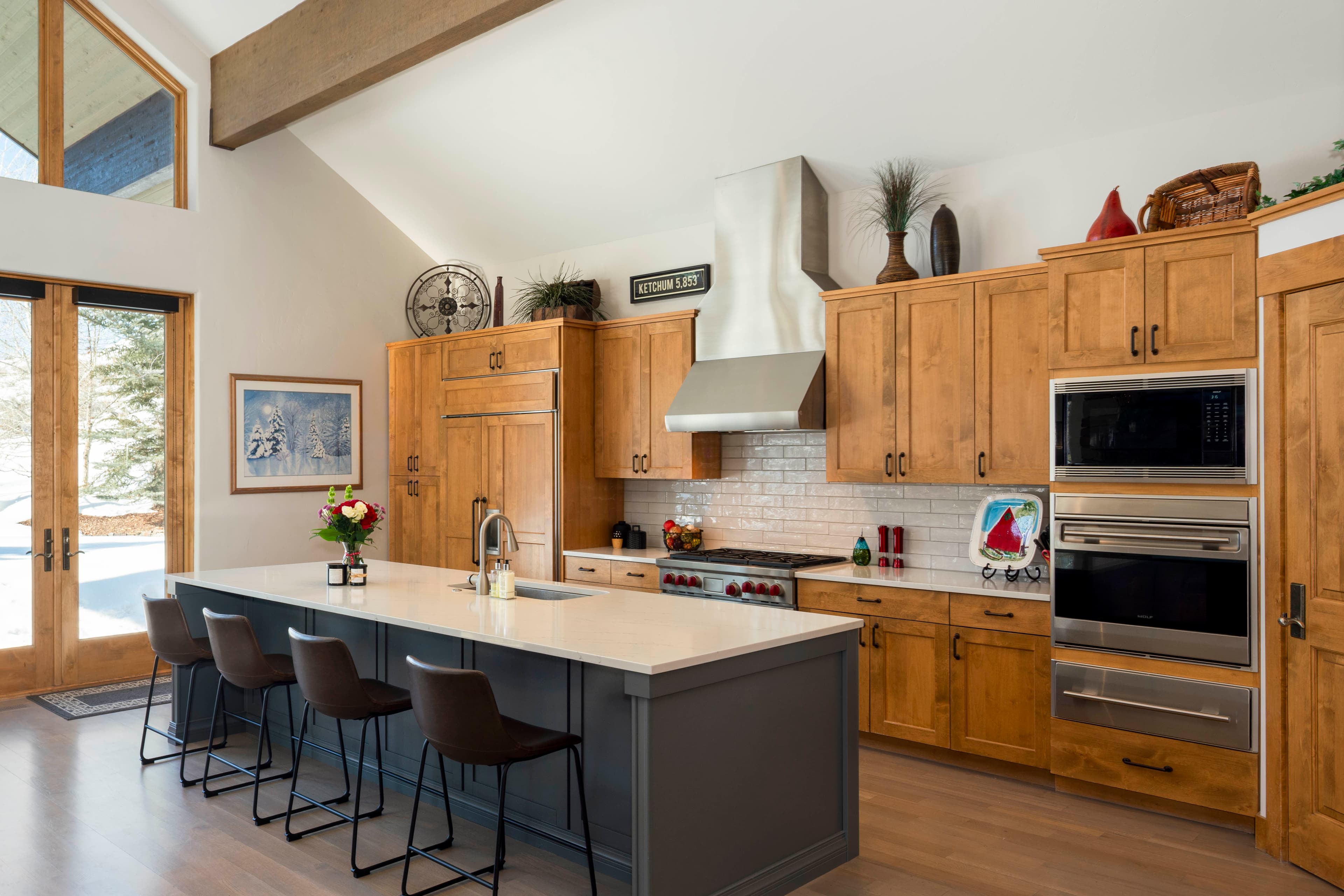 The spacious kitchen, perfect for entertaining